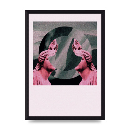 Abstract Lofi Statue Wall Art - A4 framed