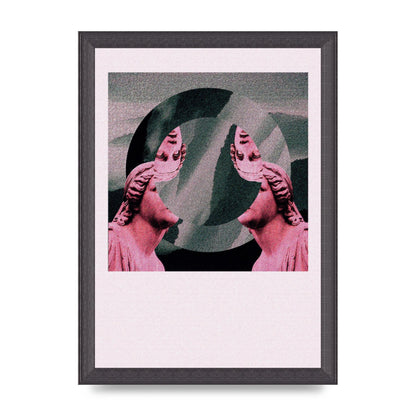 Abstract Lofi Statue Wall Art - A4 framed