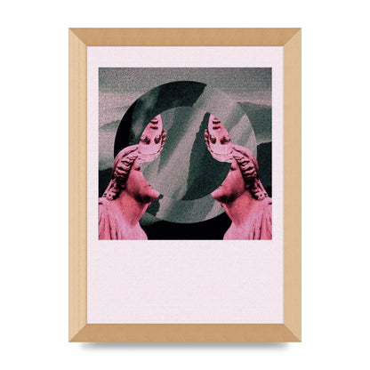 Abstract Lofi Statue Wall Art - A4 framed