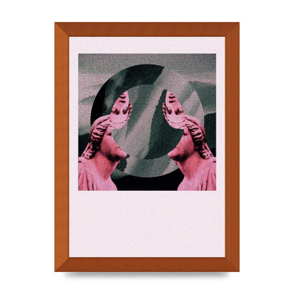 Abstract Lofi Statue Wall Art - A4 framed