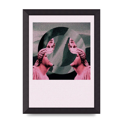 Abstract Lofi Statue Wall Art - A4 framed