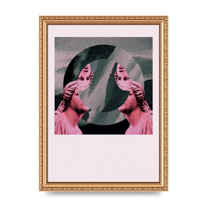 Abstract Lofi Statue Wall Art - A4 framed