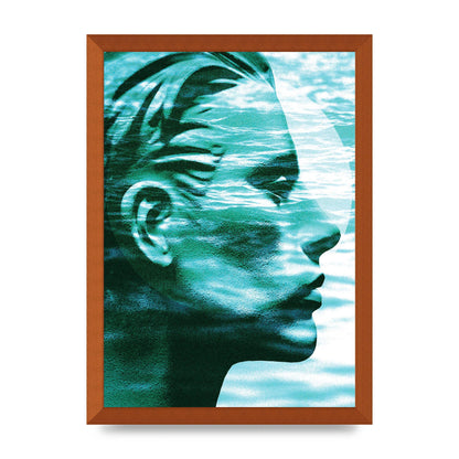 Ocean Face Printed Poster - A3 framed
