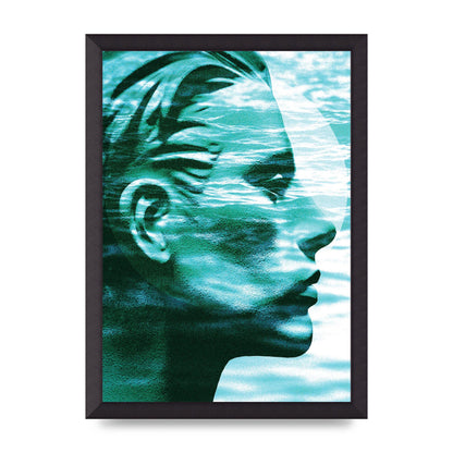 Ocean Face Printed Poster - A3 framed