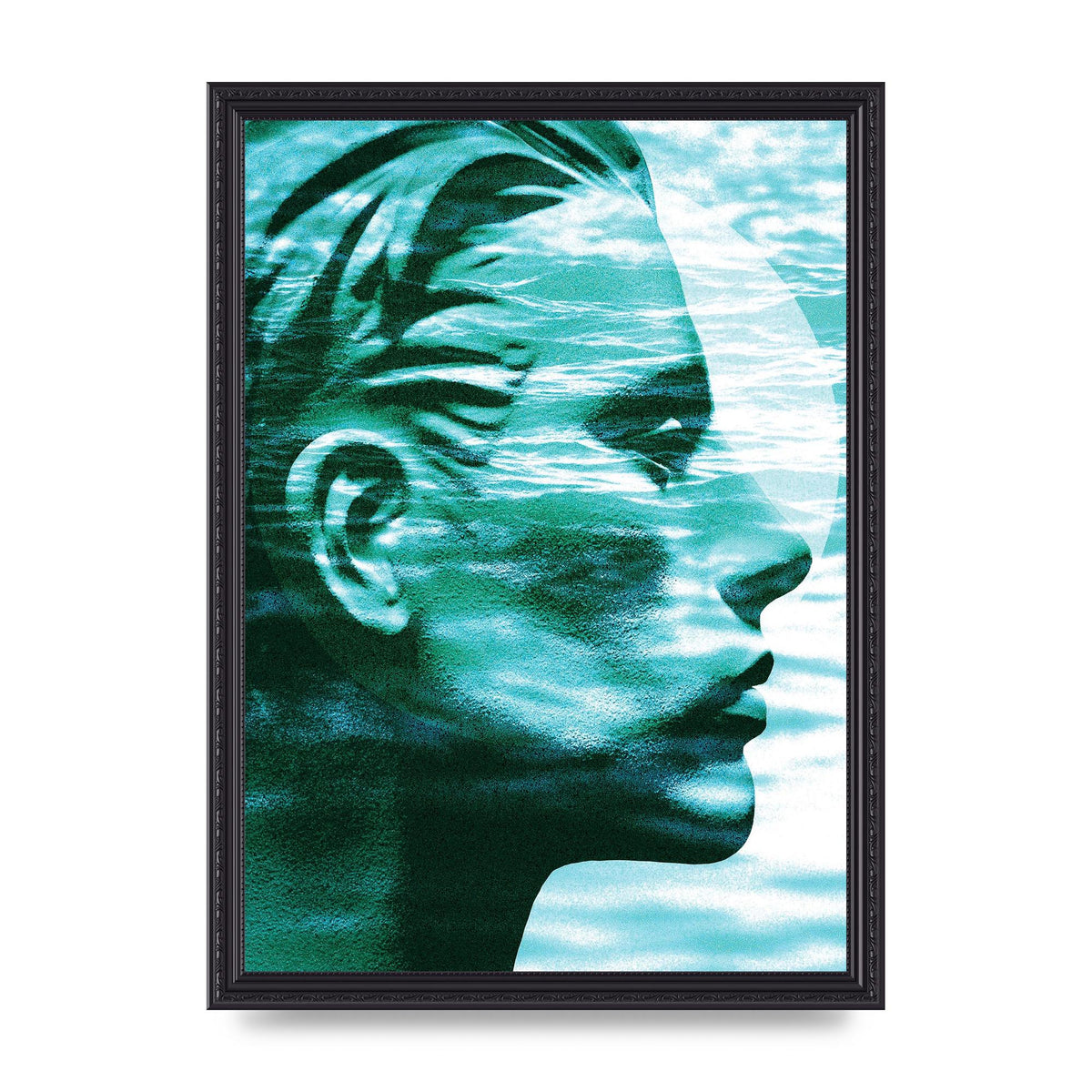 Ocean Face Printed Poster - A3 framed