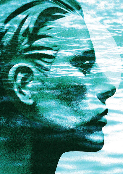 Ocean Face Printed Poster - detail