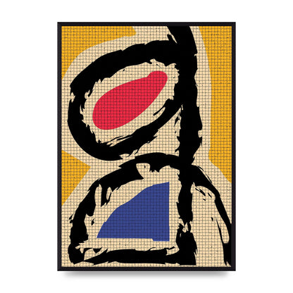 Abstract Colour Splash Wall Art - A2 framed