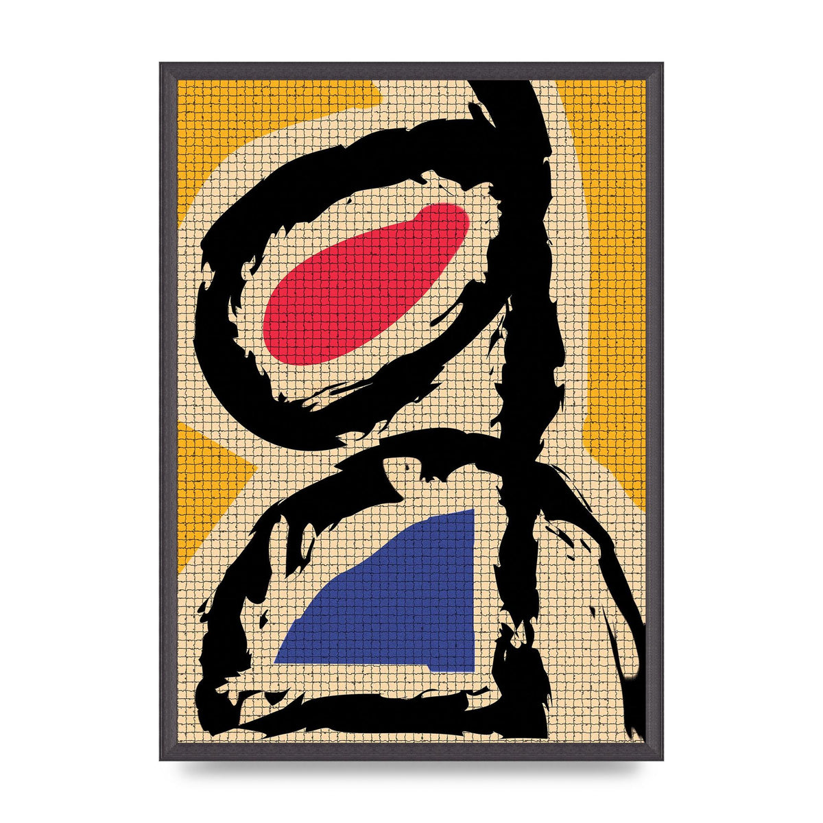 Abstract Colour Splash Wall Art - A2 framed