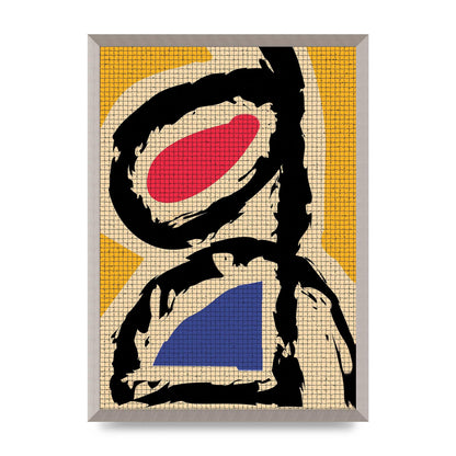 Abstract Colour Splash Wall Art - A2 framed