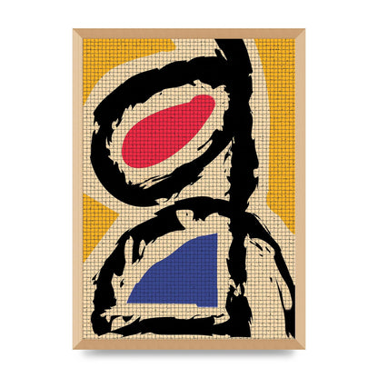 Abstract Colour Splash Wall Art - A2 framed