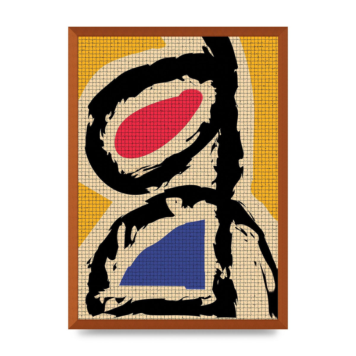 Abstract Colour Splash Wall Art - A2 framed