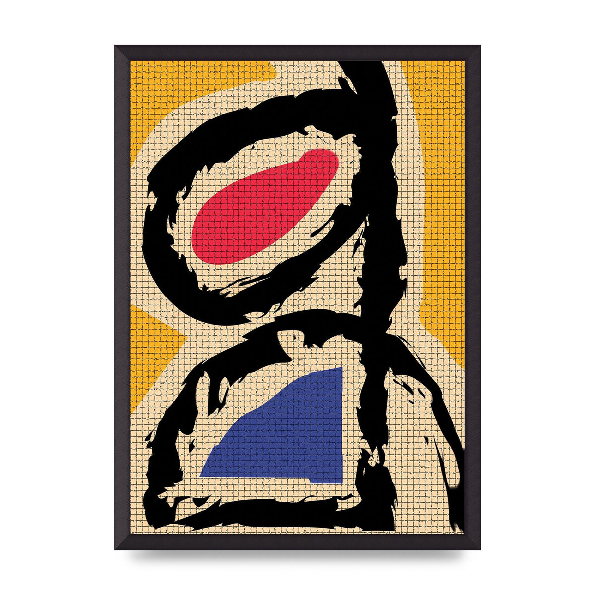 Abstract Colour Splash Wall Art - A2 framed