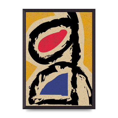 Abstract Colour Splash Wall Art - A2 framed