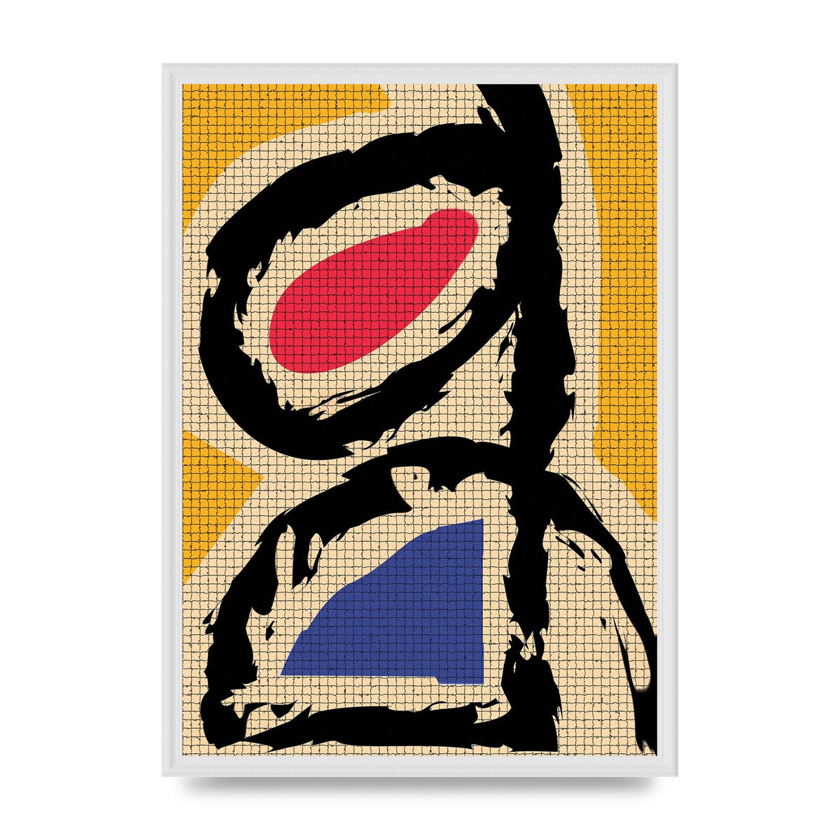 Abstract Colour Splash Wall Art - A2 framed