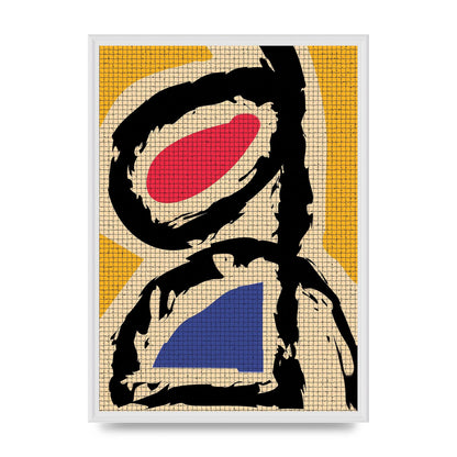 Abstract Colour Splash Wall Art - A2 framed