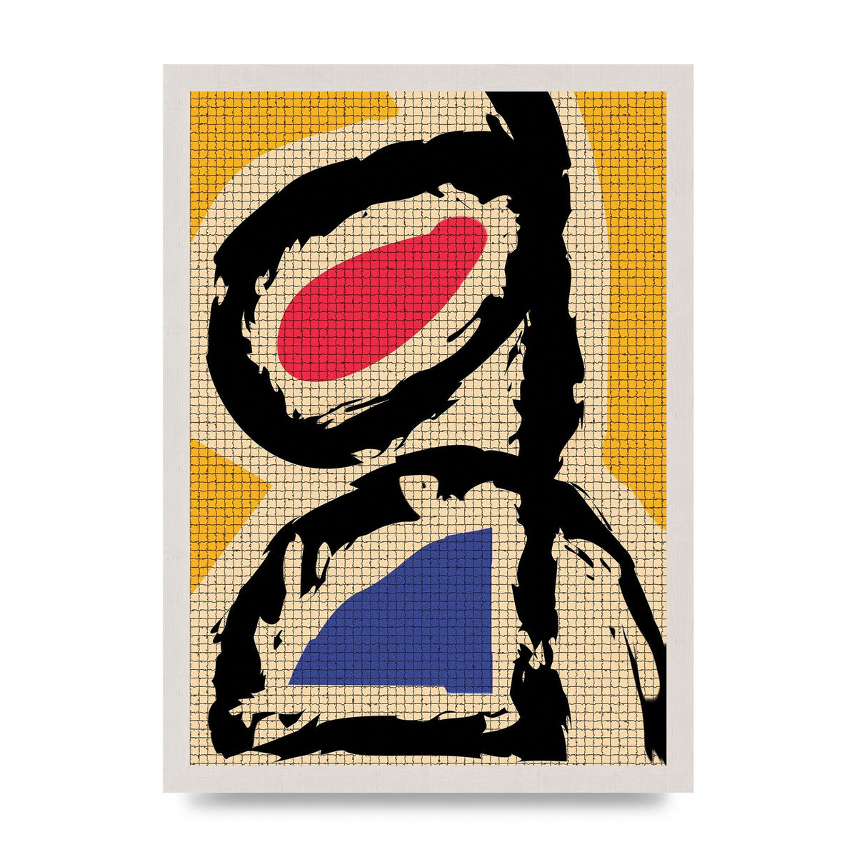 Abstract Colour Splash Wall Art - A3 framed