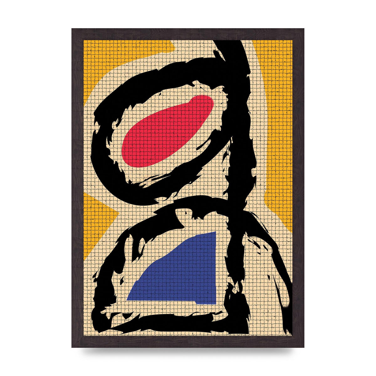 Abstract Colour Splash Wall Art - A3 framed