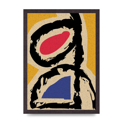 Abstract Colour Splash Wall Art - A3 framed