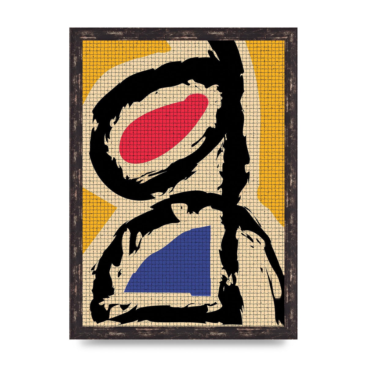 Abstract Colour Splash Wall Art - A3 framed