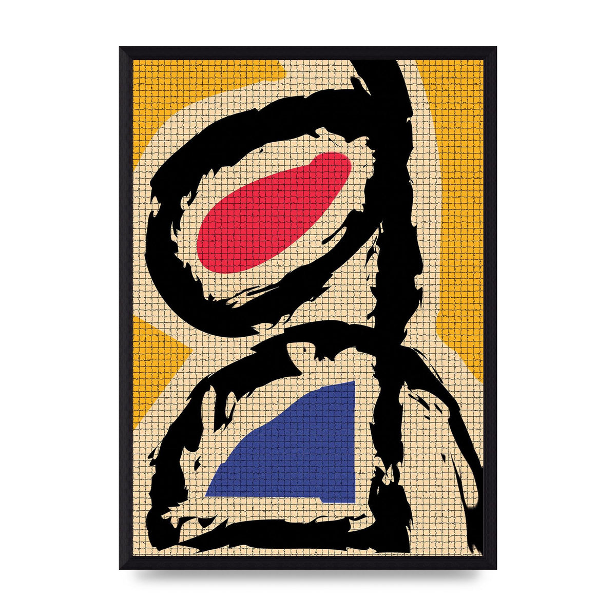 Abstract Colour Splash Wall Art - A3 framed