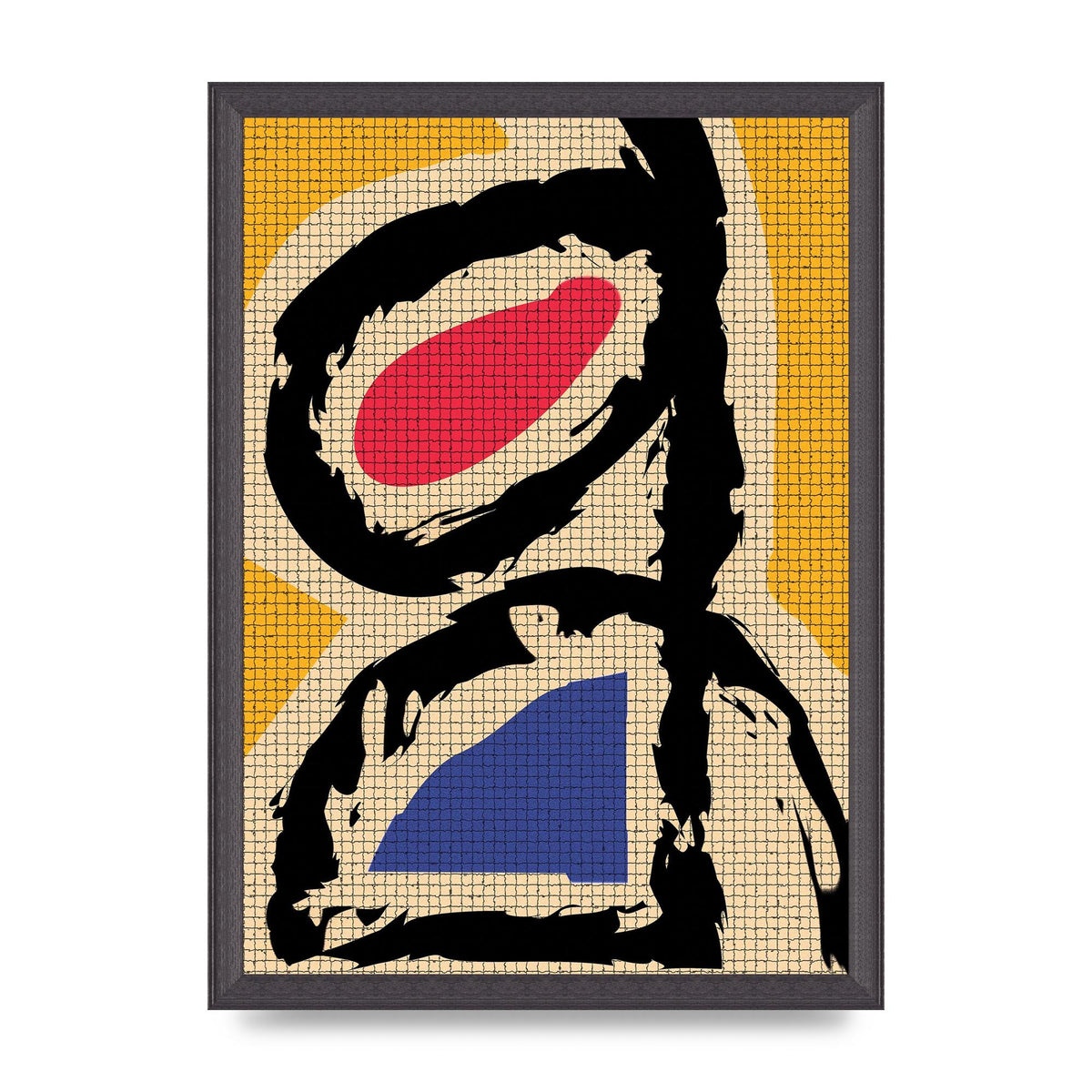 Abstract Colour Splash Wall Art - A3 framed