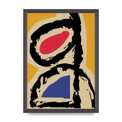 Abstract Colour Splash Wall Art - A3 framed