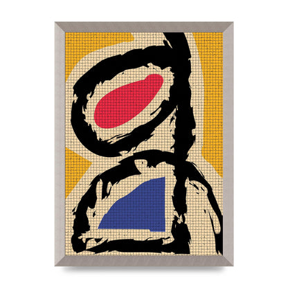 Abstract Colour Splash Wall Art - A3 framed