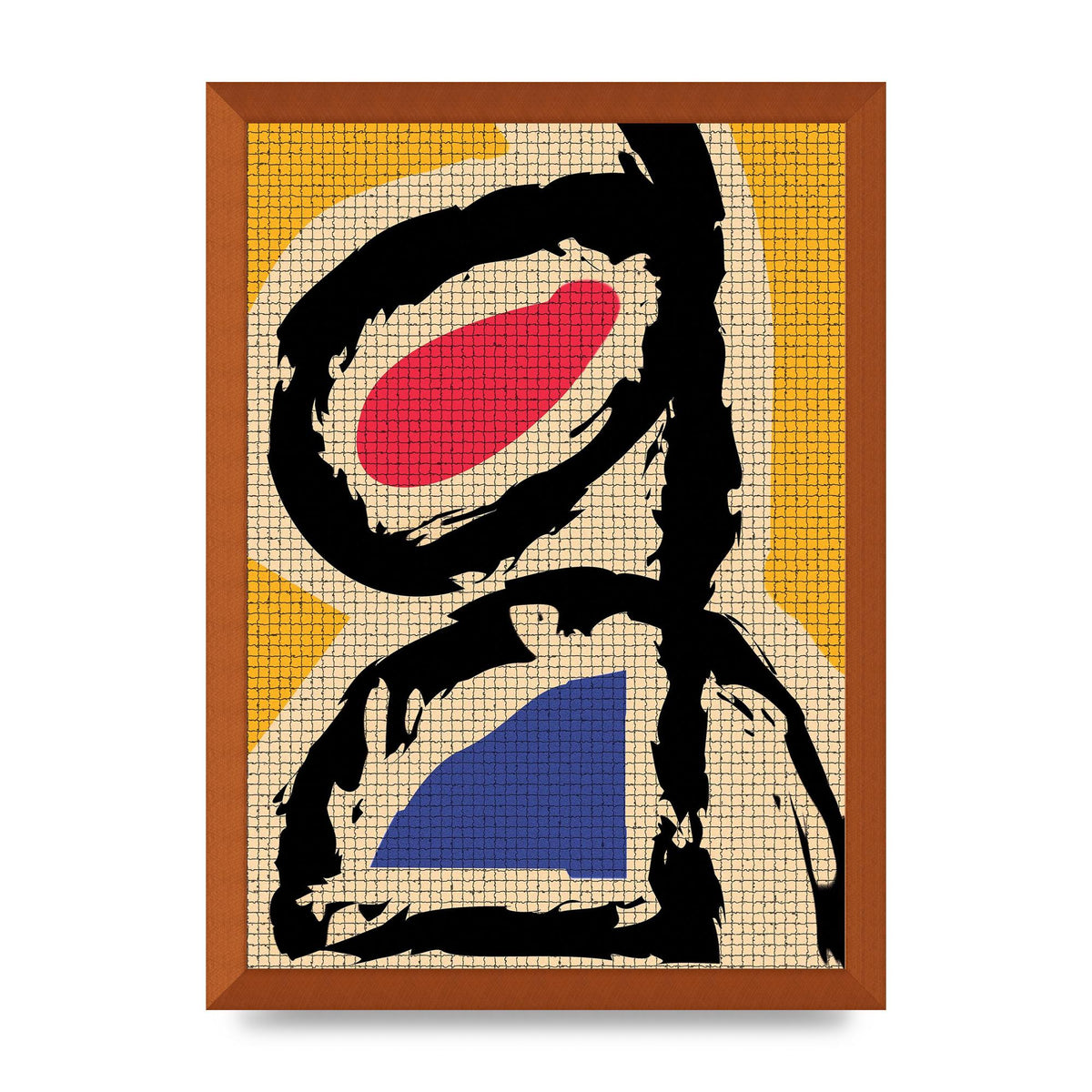 Abstract Colour Splash Wall Art - A3 framed