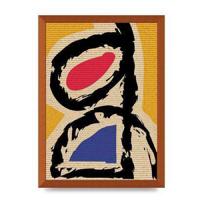 Abstract Colour Splash Wall Art - A3 framed