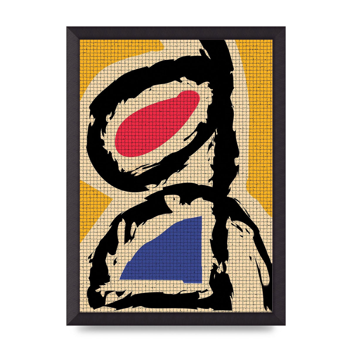 Abstract Colour Splash Wall Art - A3 framed
