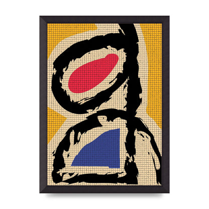 Abstract Colour Splash Wall Art - A3 framed