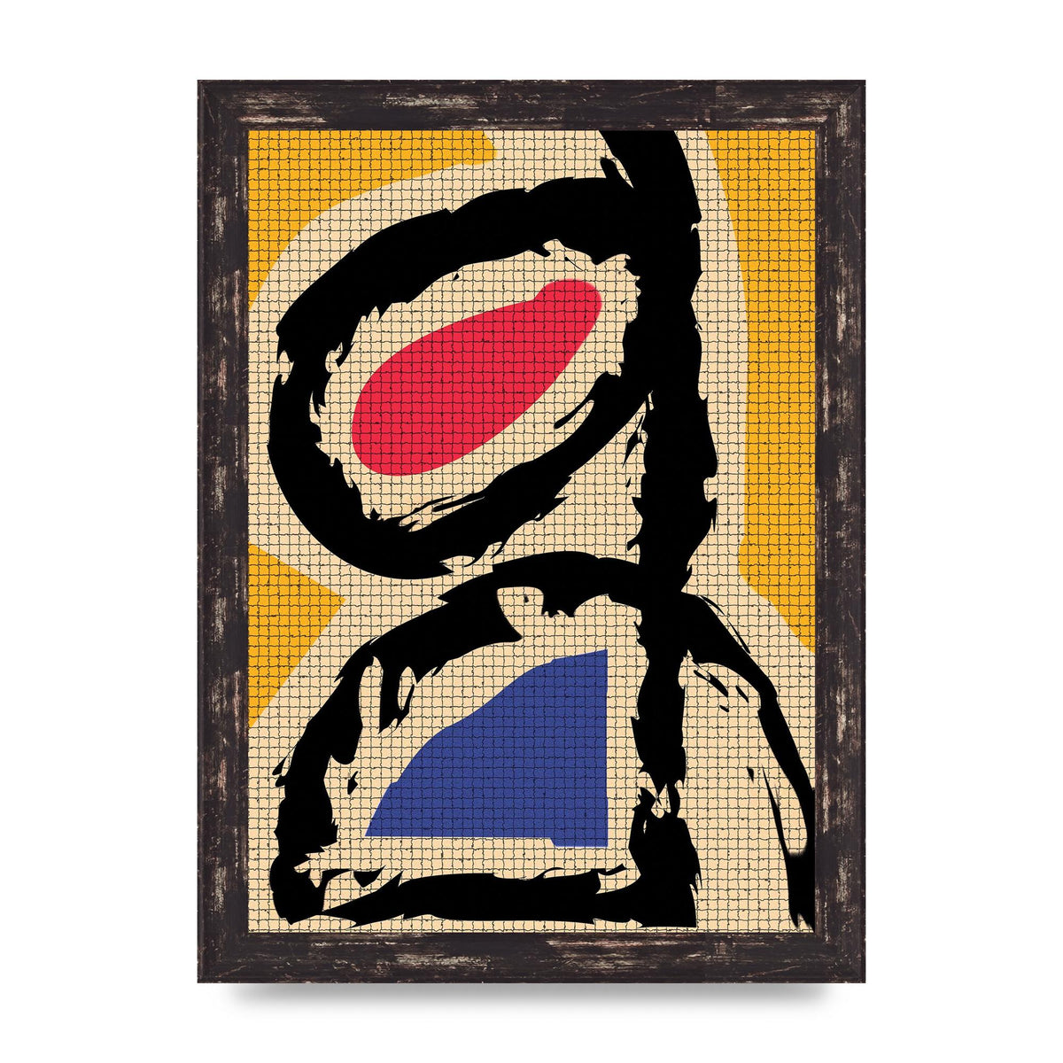 Abstract Colour Splash Wall Art - A4 framed