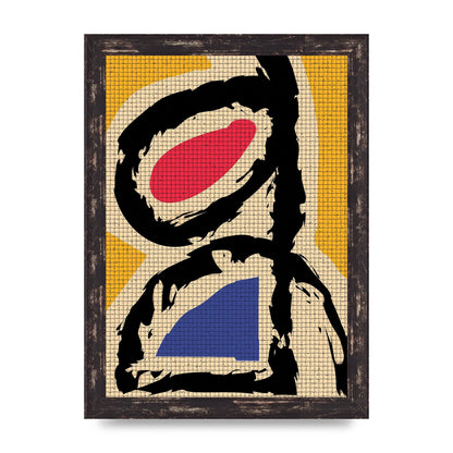 Abstract Colour Splash Wall Art - A4 framed