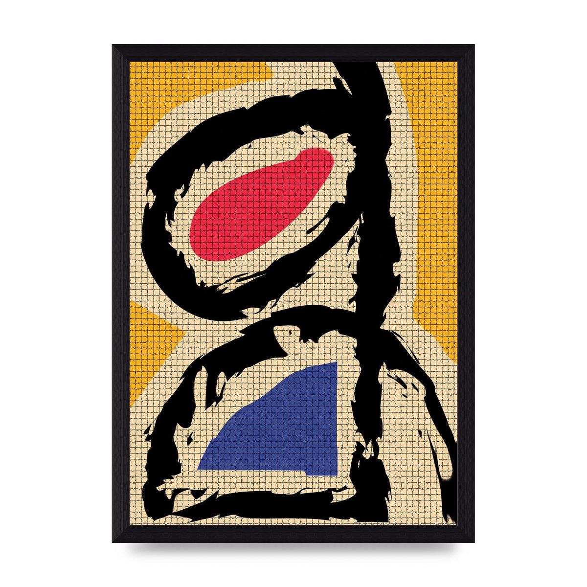Abstract Colour Splash Wall Art - A4 framed
