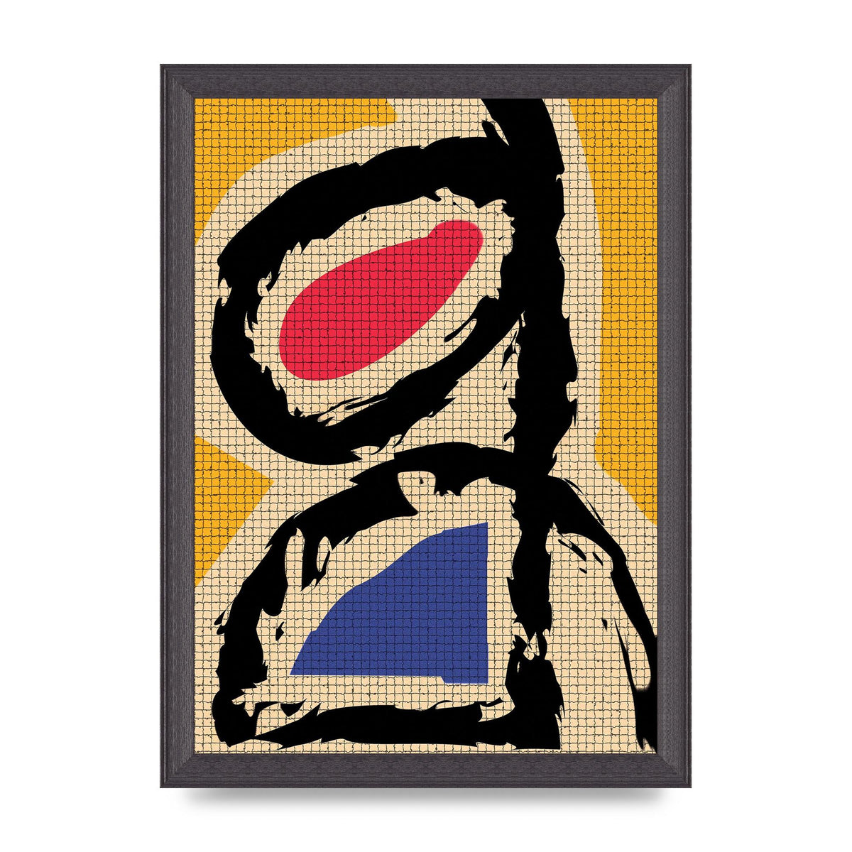 Abstract Colour Splash Wall Art - A4 framed