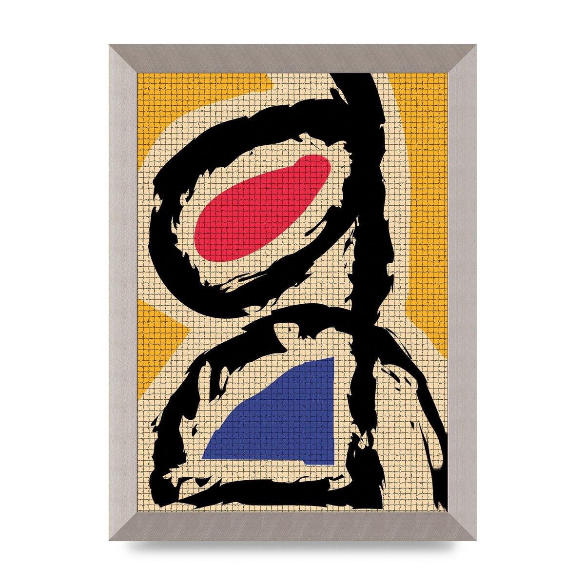 Abstract Colour Splash Wall Art - A4 framed