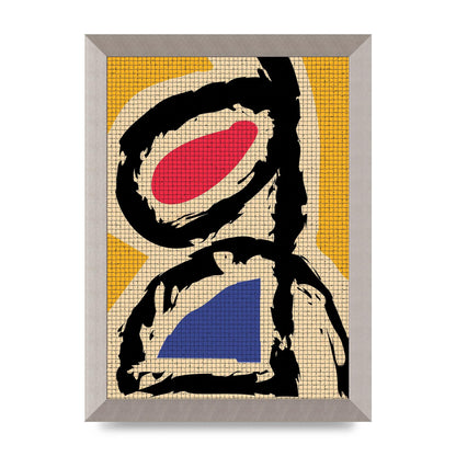 Abstract Colour Splash Wall Art - A4 framed