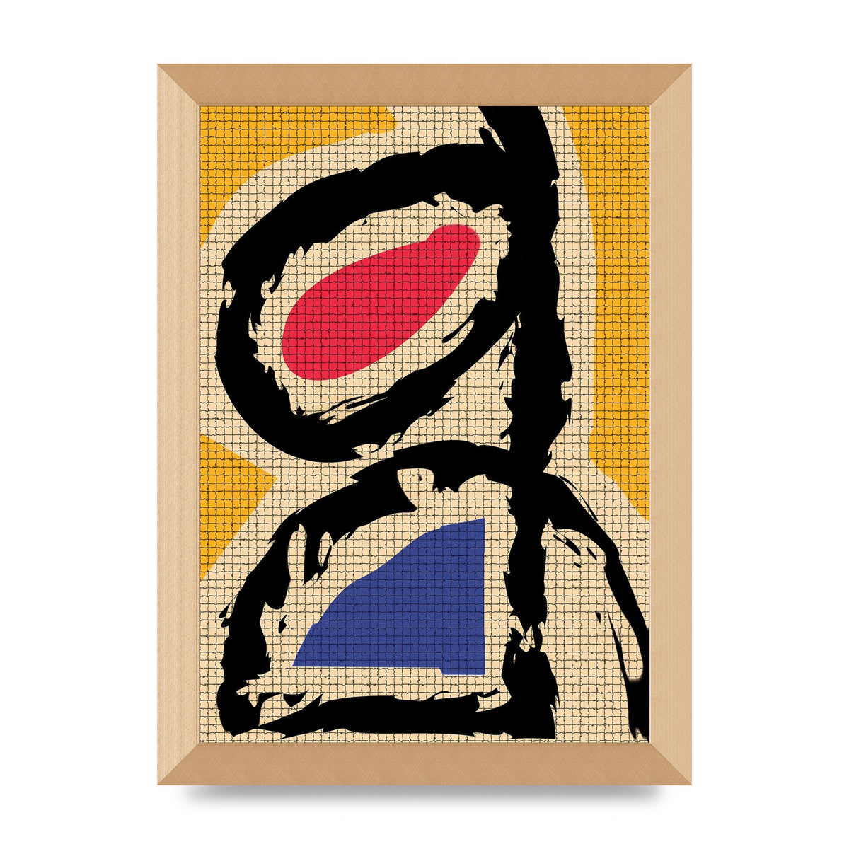 Abstract Colour Splash Wall Art - A4 framed
