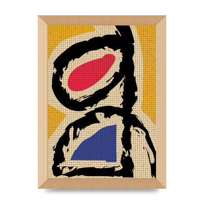 Abstract Colour Splash Wall Art - A4 framed