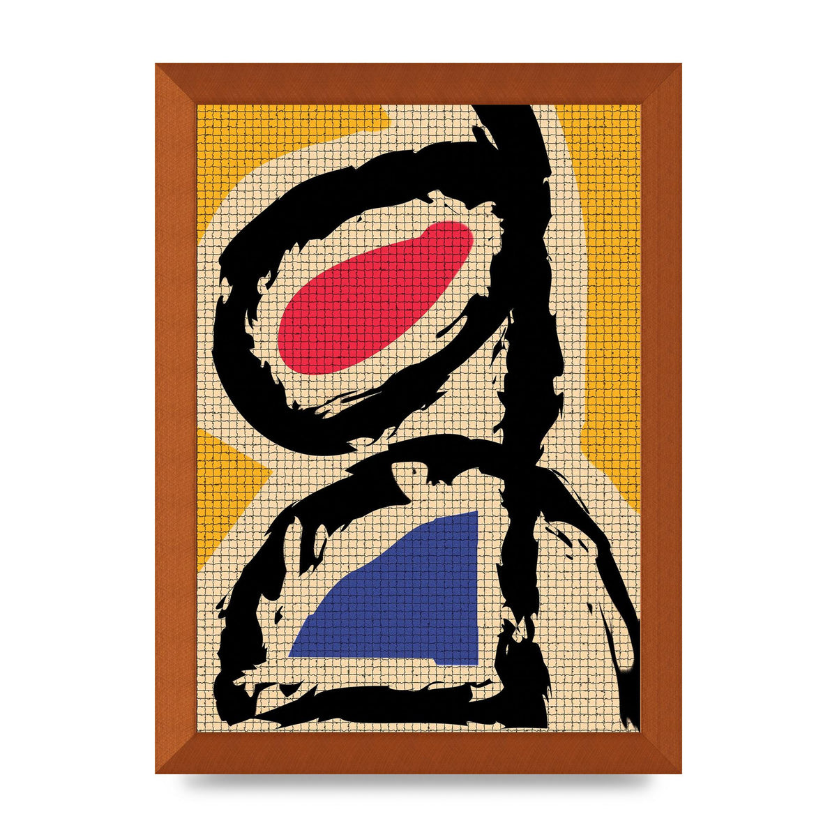 Abstract Colour Splash Wall Art - A4 framed