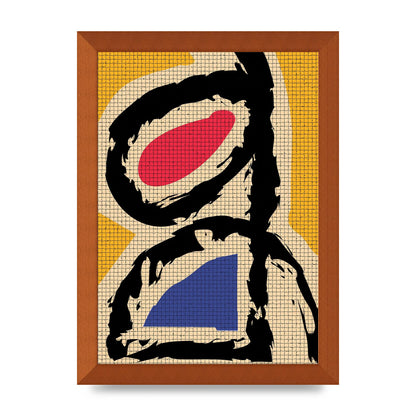 Abstract Colour Splash Wall Art - A4 framed