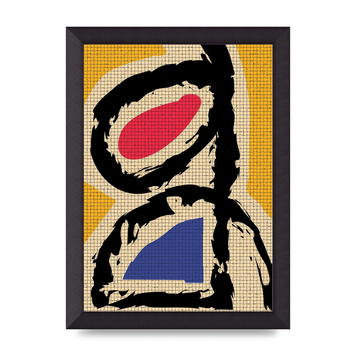 Abstract Colour Splash Wall Art - A4 framed