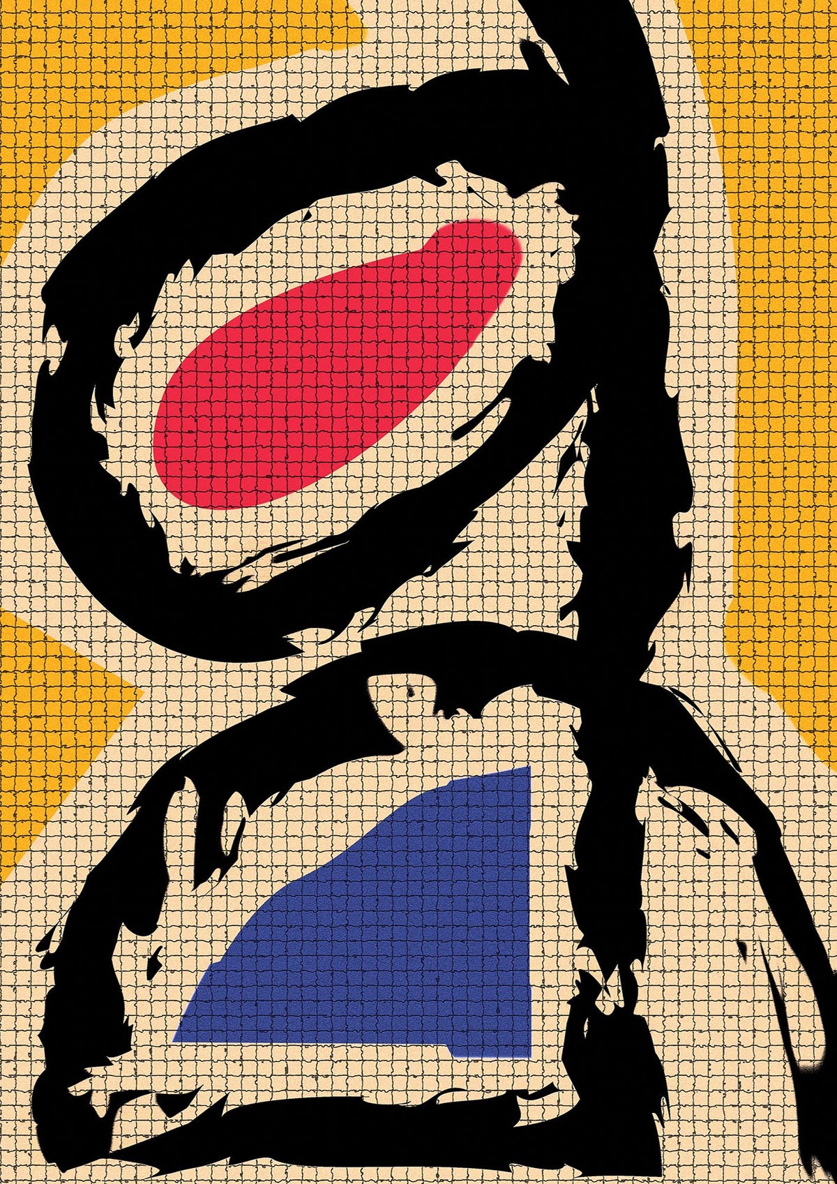 Abstract Colour Splash Wall Art - detail