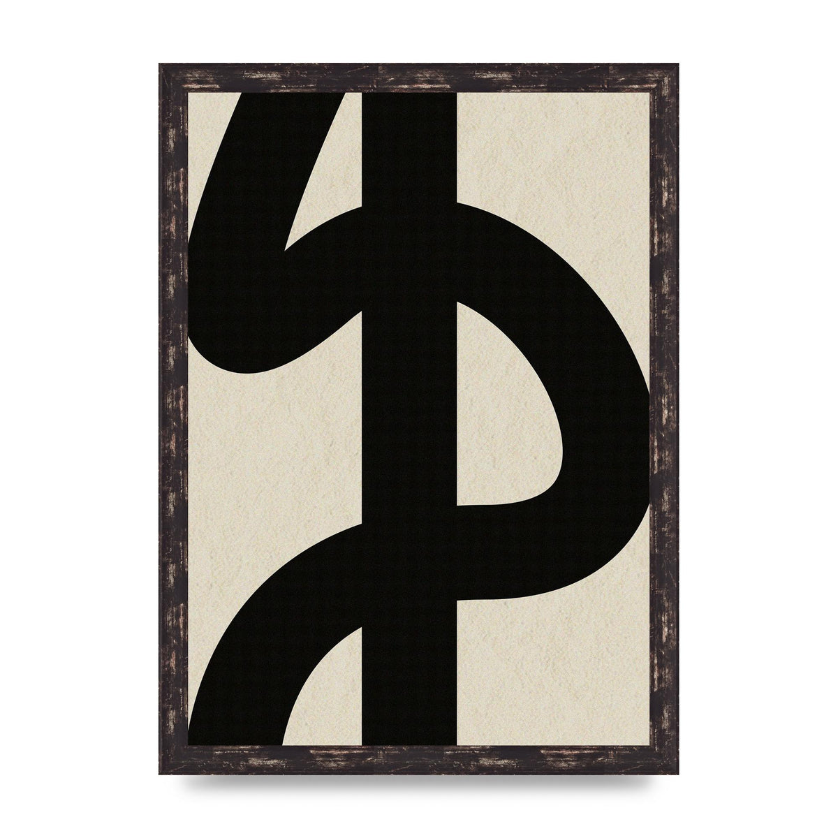 Abstract Thick Line Art For The Home - A3 framed