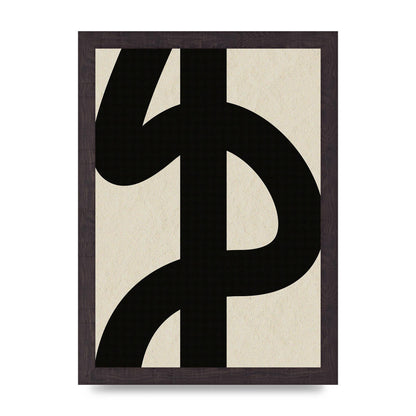 Abstract Thick Line Art For The Home - A4 framed