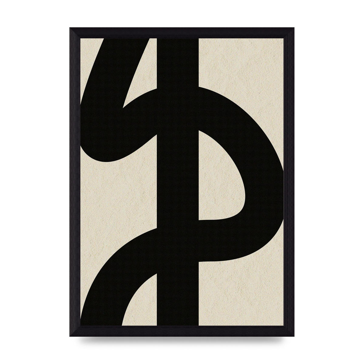 Abstract Thick Line Art For The Home - A4 framed