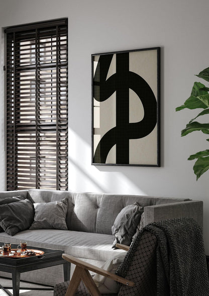 Abstract Thick Line Art For The Home - living room 1