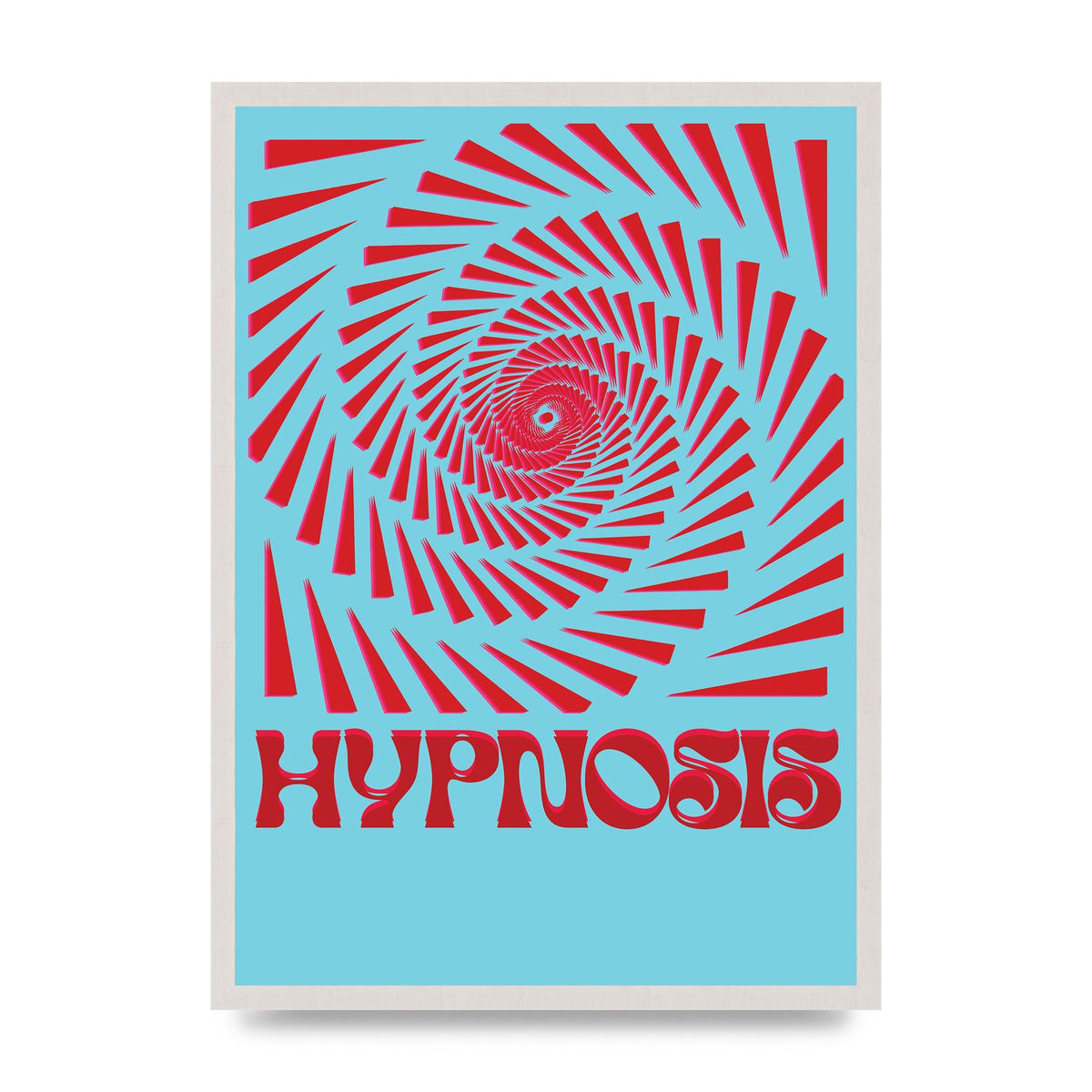 Graphic Lofi Hypnosis Pattern Printed Poster - A2 framed