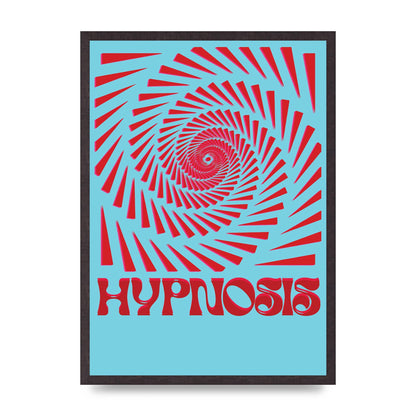 Graphic Lofi Hypnosis Pattern Printed Poster - A2 framed