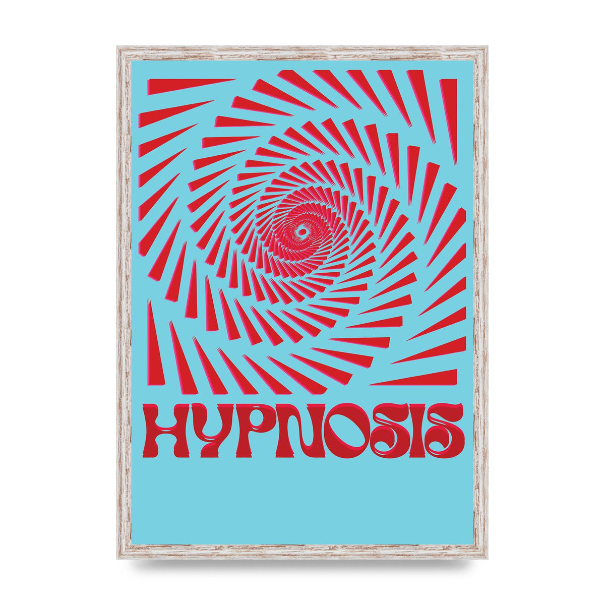 Graphic Lofi Hypnosis Pattern Printed Poster - A2 framed